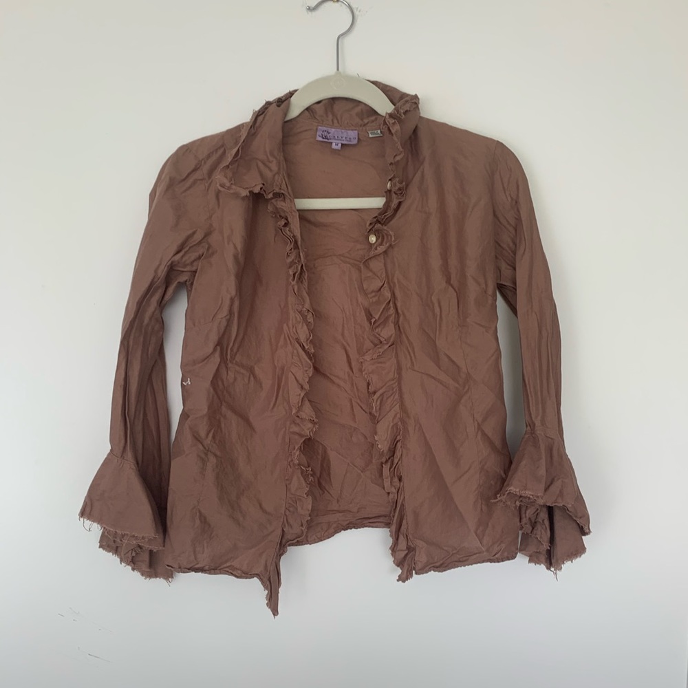 90s vintage Y2K Calypso boho button front blouse S